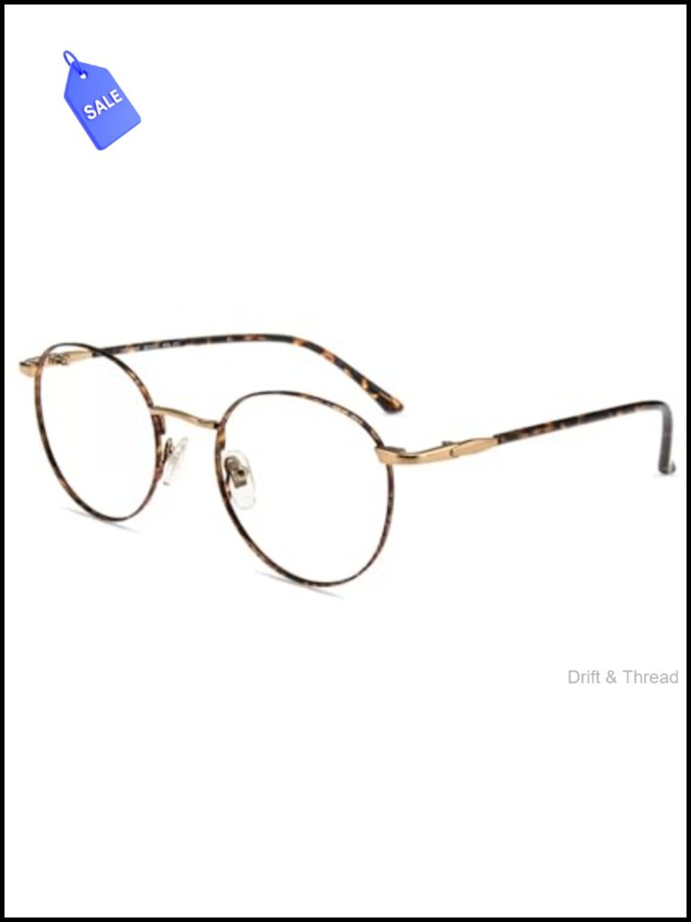 Blue Light Blocking Glasses Computer Reading Round Metal Frame Lightweight